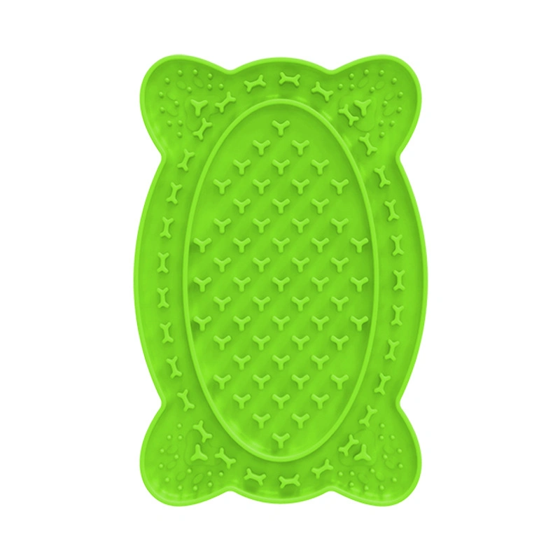 Silicone Dog Licking Tray Pet Bathroom Slow Food Mat FDA Silicone Dripping Licking Pad Pet Suction Tray Slow Feeder Lick Pat with Non-Slip Design