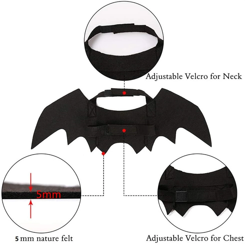 Dog Accessories Ropa Perro Halloween Pet Costume Cosplay Clothes Pet Bat Costume Wing Clothes for Small Medium and Large Dog and Cat