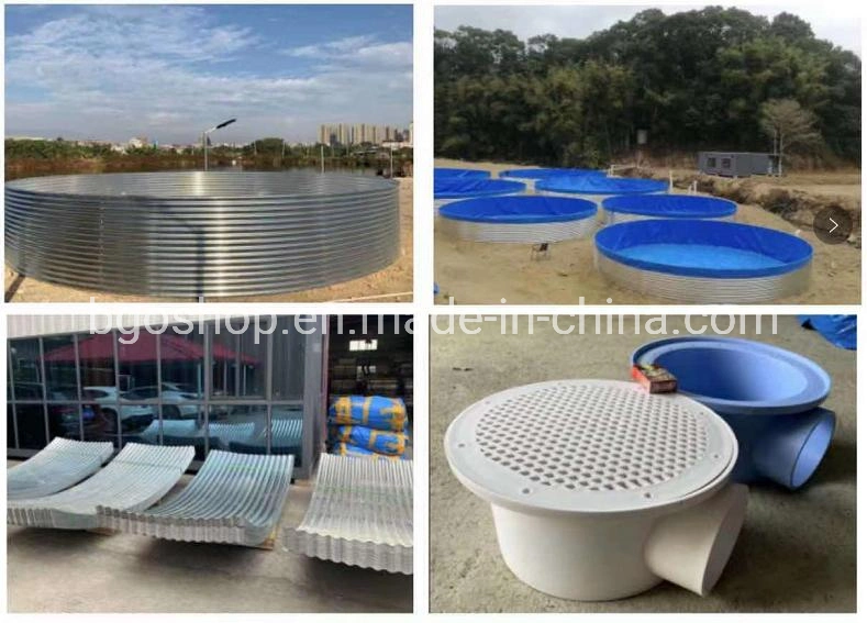 50000L Fish Pond with Galvanized Sheet Aquariums Tarpaulin Fish Tank