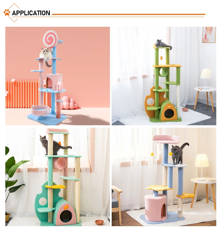 Thick Natural Sisal Post Pet Toys Cat Tree Climbing Pet Furniture