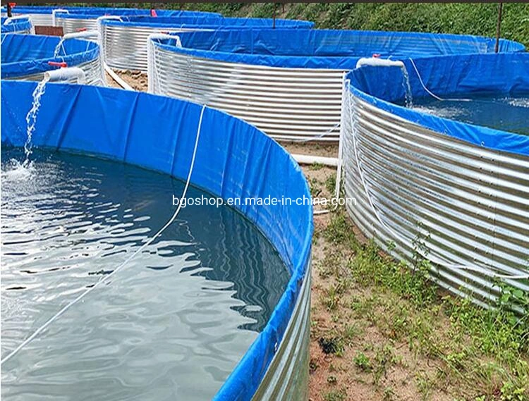 50000L Fish Pond with Galvanized Sheet Aquariums Tarpaulin Fish Tank