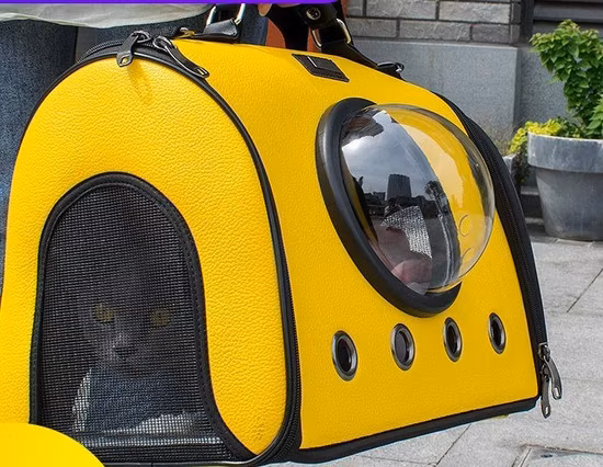 Comodo zaino Spazio Cabina trasparente PU Traspirante Trasportino per animali domestici