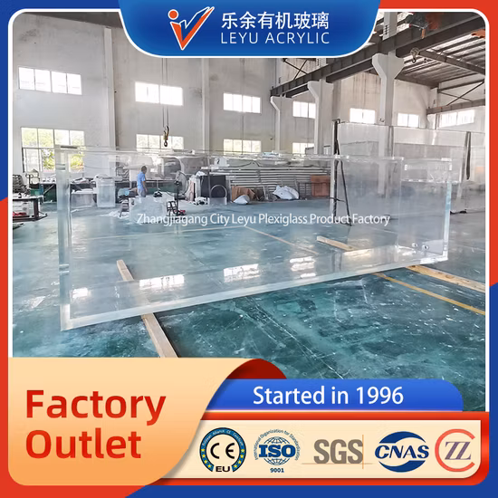 Acquario marino di qualità grande, grande acquario in acrilico trasparente spesso